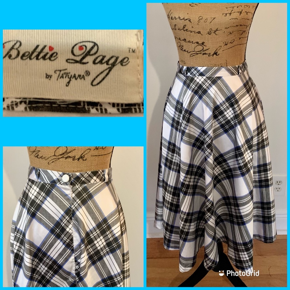 Bettie Page Clothing by Tatyana Plaid Circle Skirt